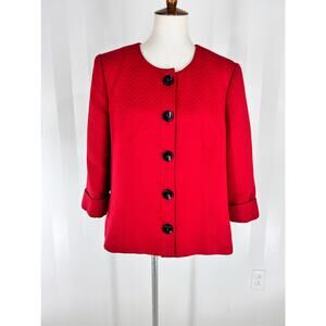 JOSEPHINE CHAUS Women’s Red Blazer Sz 14
